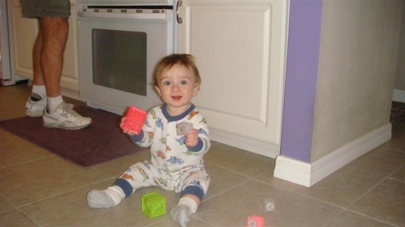 Trey Playing at Pa's House